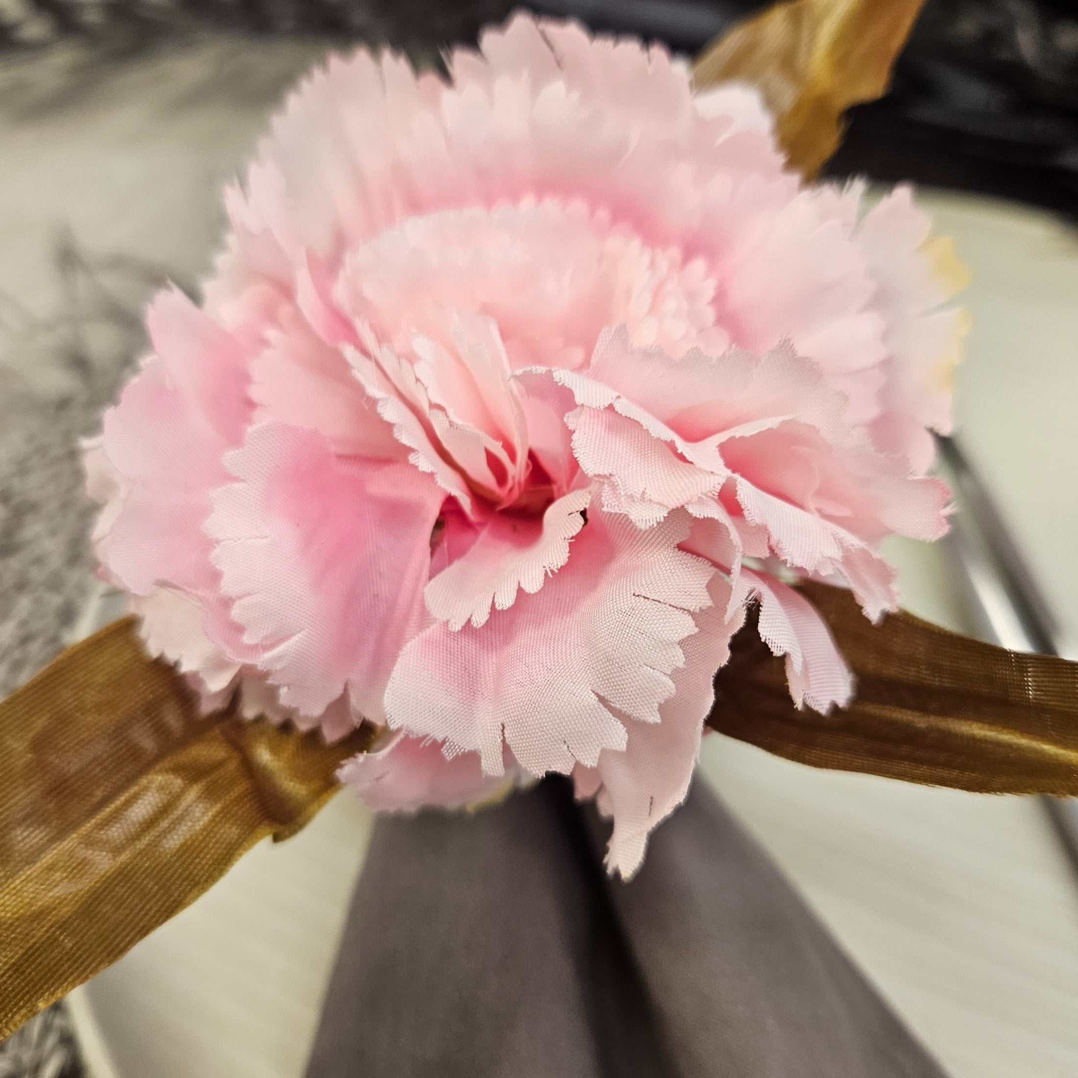 Maison Charlô | Set of 4 Rose Carnation Flower Napkin Rings for events, wedding, party, birthday-2