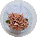 Maison Charlo Set of 4 Salmon Vintage Lilies Flower Celebration Napkin Rings-0