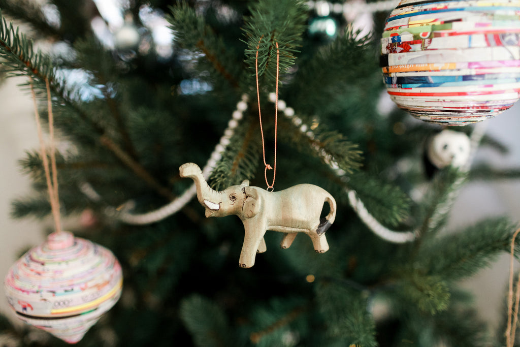 Hand-Carved Elephant Ornament-1