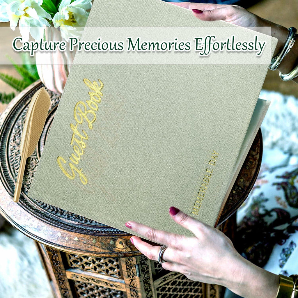 4-in-1 Linen Guest Book Set