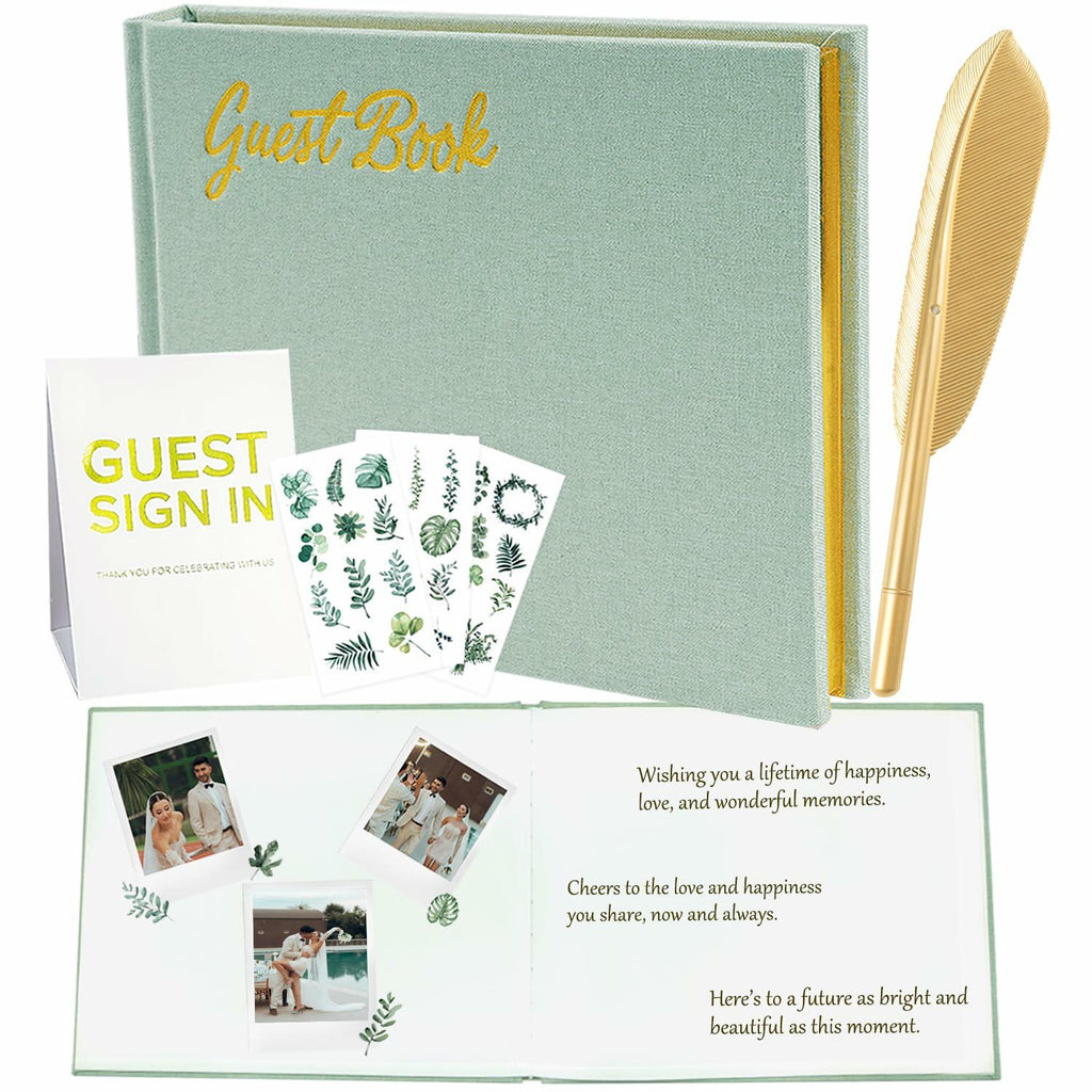 4-in-1 Linen Guest Book Set
