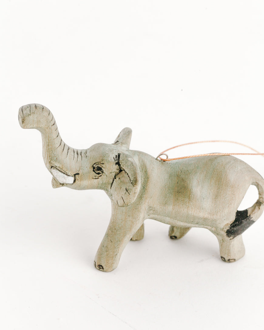 Hand-Carved Elephant Ornament-2