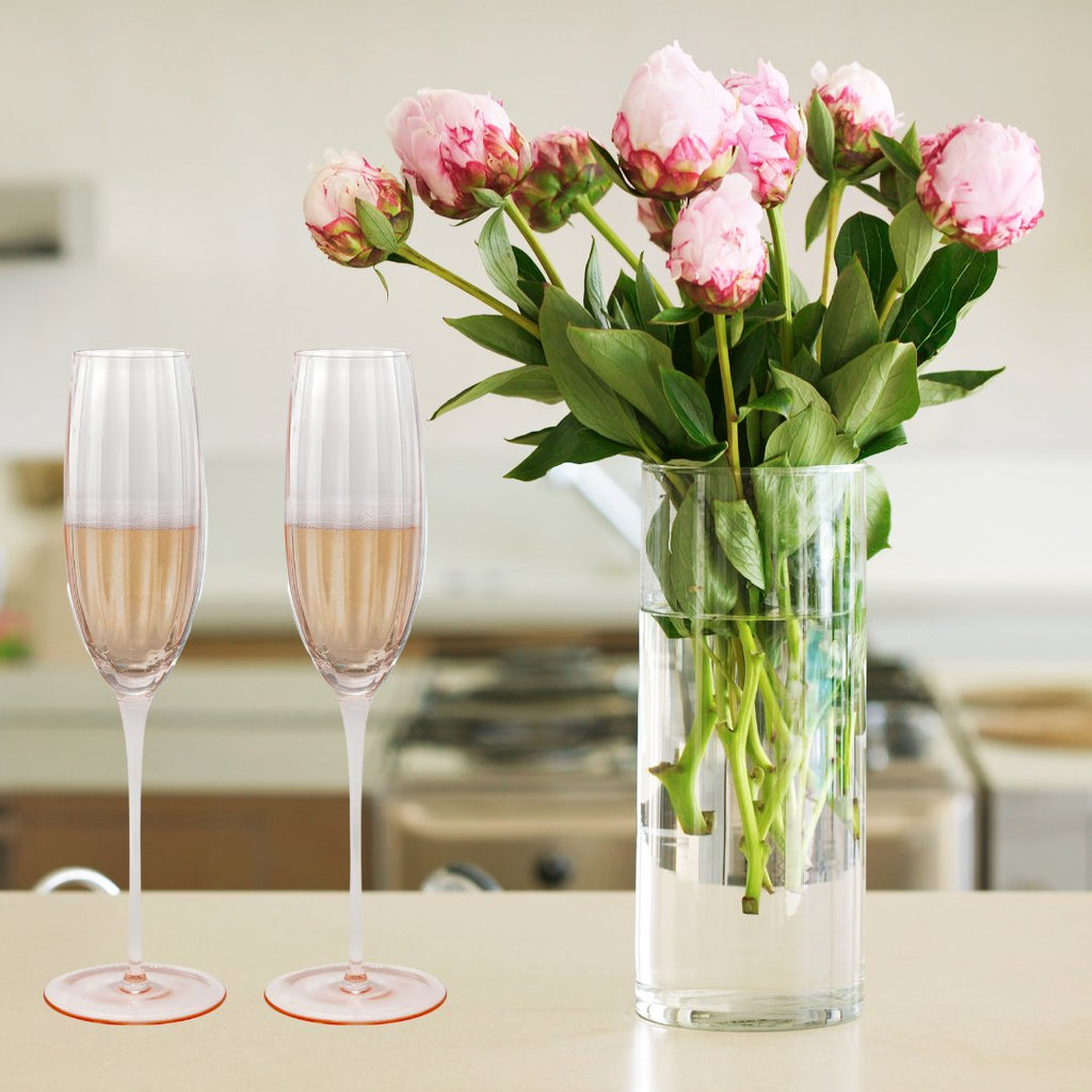 Pink Champagne Flutes-2