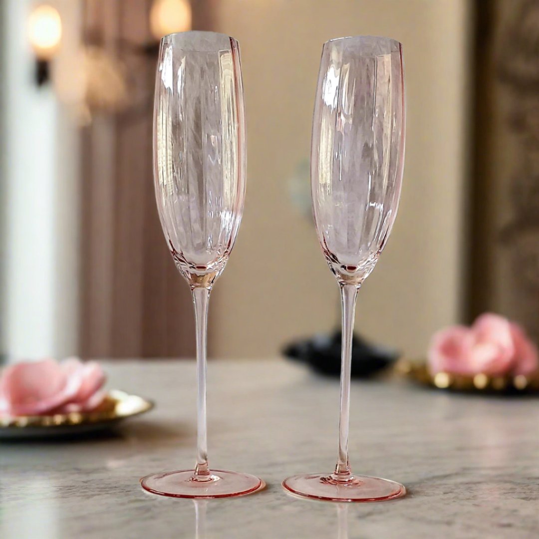 Pink Champagne Flutes-3